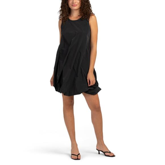 NWT DKNY Scoop-Neck Sleeveless Bubble-Hem Cocktail Dress Black Size 10 - Picture 1 of 6